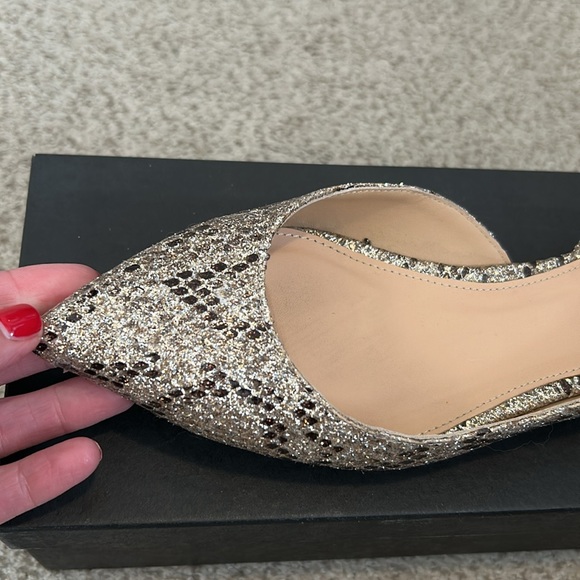 J. Crew Audrey Metallic Snakeskin Flats in Gold Brown, 7.5 - Picture 9 of 14